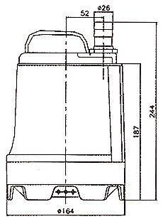 MSP型塑料磁力驅動潛水泵外形尺寸