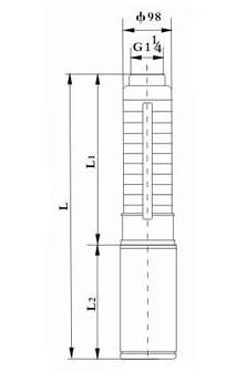 SP全不銹鋼深井泵產品結構圖
